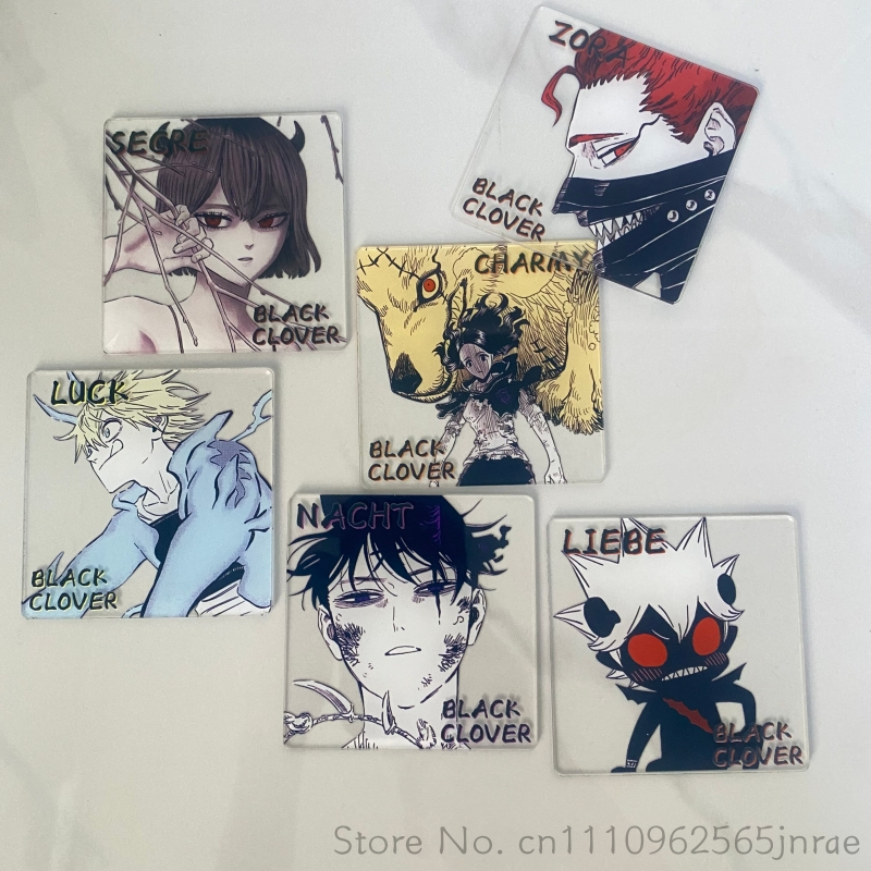 Good Coffee Tea - Posavasos Acrílicos Creativos de Anime Black