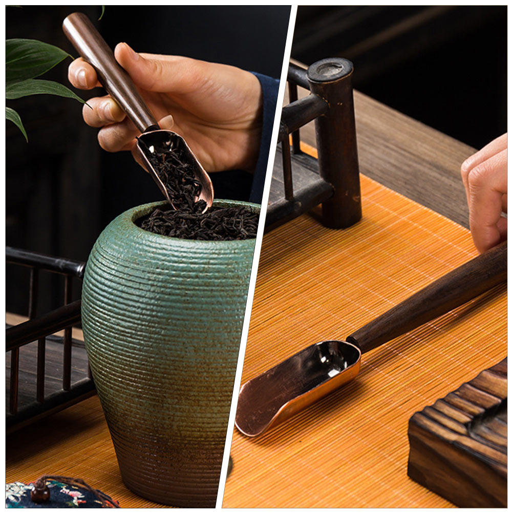 Coffee Tea And Sugar Set - Cuchara de madera vintage de mango