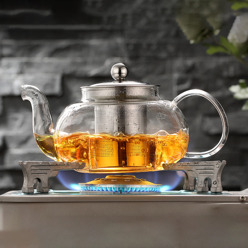 Coffee Tea Flower - 600/800ml tetera de vidrio resistente al