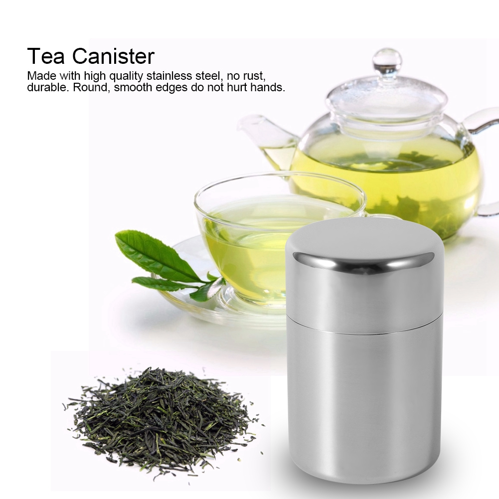 Coffee Tea Sugar Canisters - Lata de Té de Acero Inoxidable,