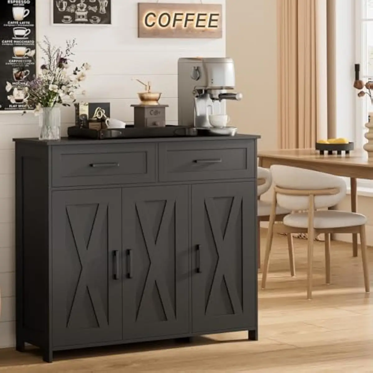 Coffee & Tea Difabis - Mueble de Almacenamiento para Cafetería con