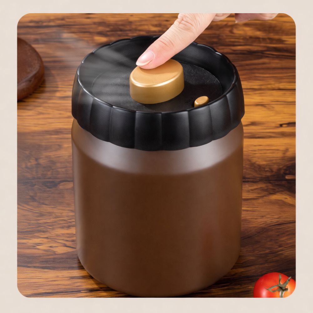 Coffee Tea Bean Leaf - Recipiente hermético para guardar granos de