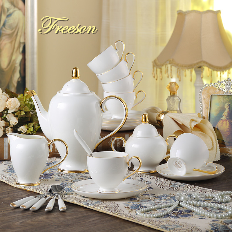 Coffee Tea And Sugar Set - Grace Bone-juego de café de porcelana