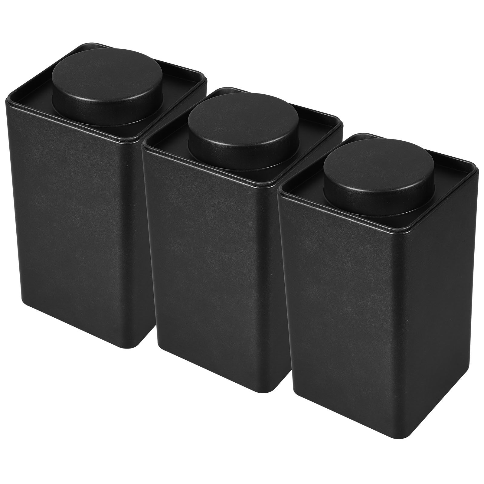 Coffee Tea And Sugar Canister Set - Juego de 3 elegantes recipientes metálicos