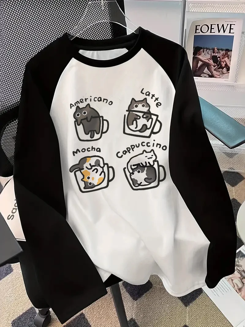 Coffee & Tea Difabis - Camiseta de manga larga con estampado