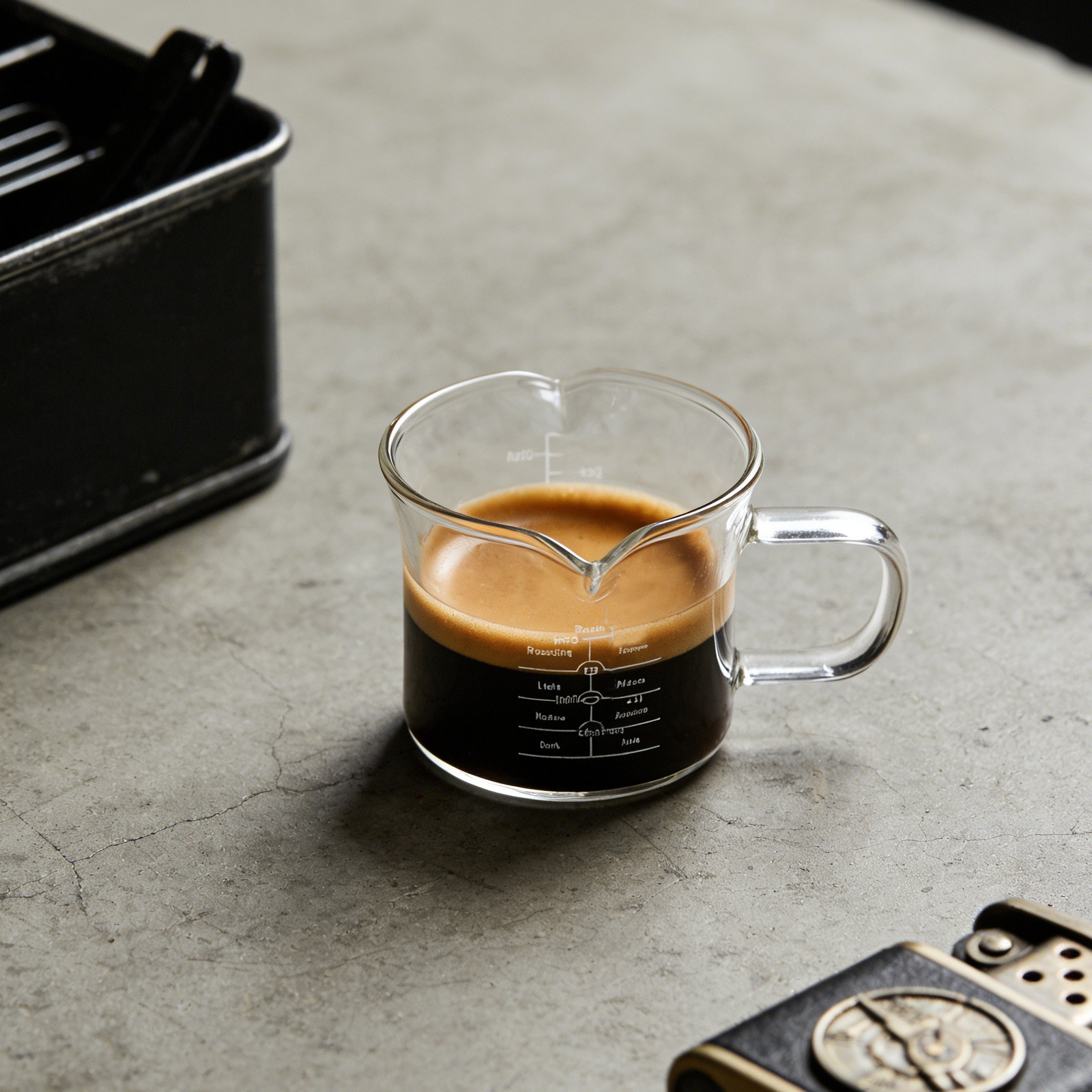 Coffee Tea Cups - Vaso medidor de vidrio con doble