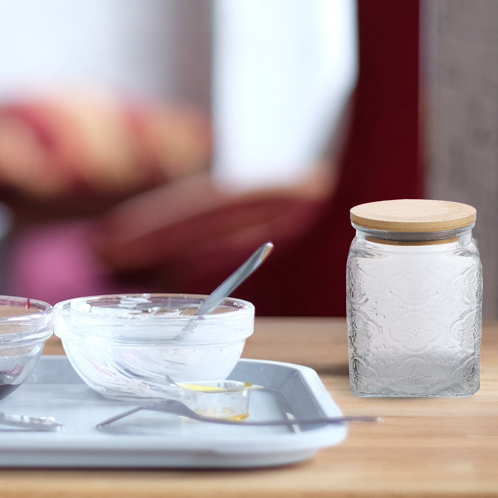 Frasco de vidrio para almacena - Coffee Tea Sugar Canisters reseña y precio