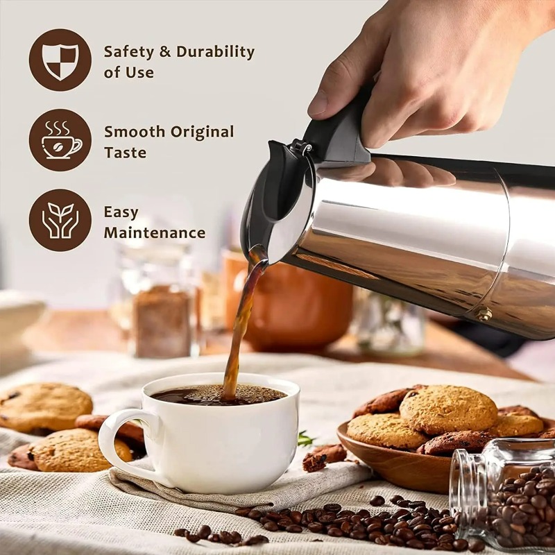 Cafetera Mocha de 6 Tazas, Per - Coffee Tea Chocolate reseña y precio
