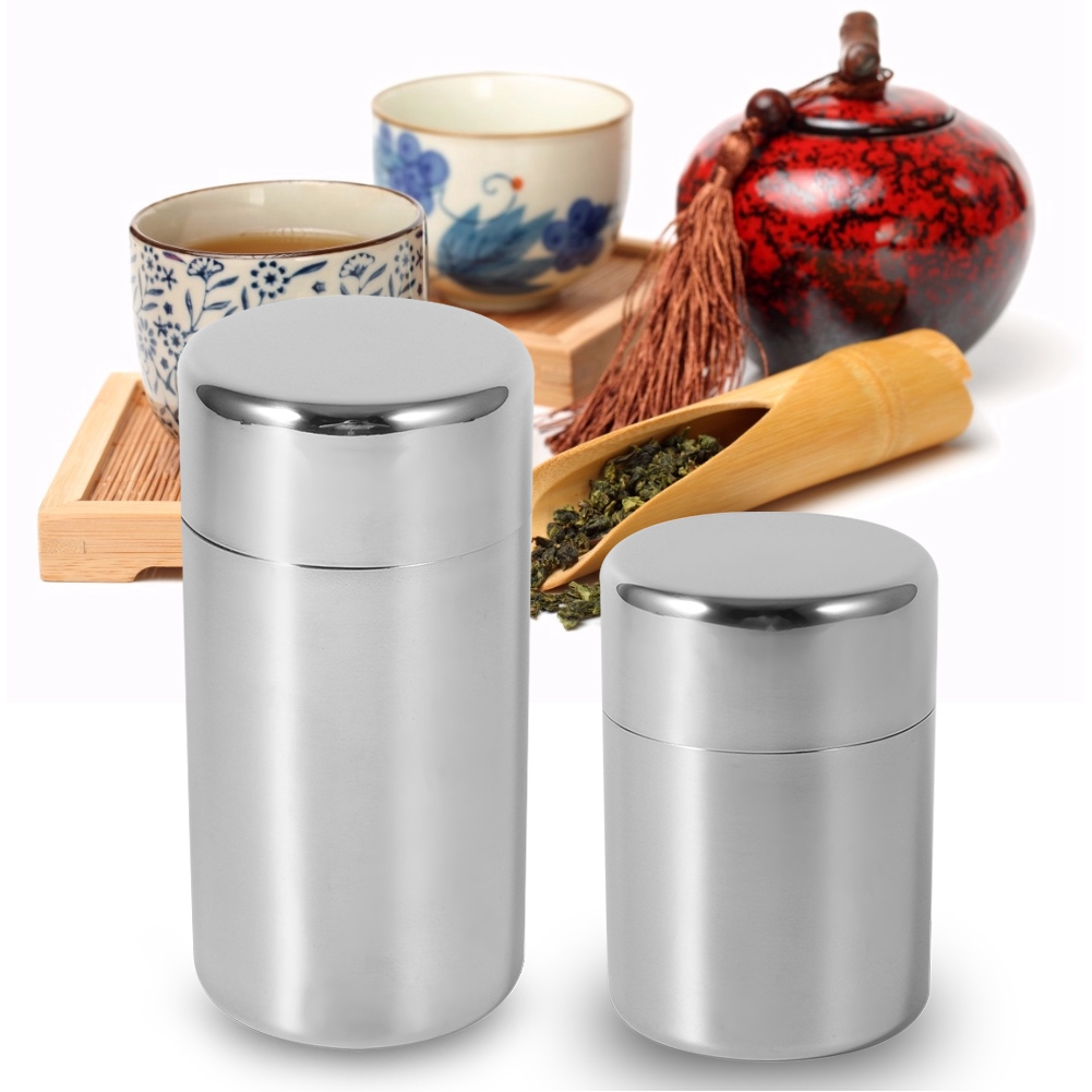 Lata de Té de Acero Inoxidable - Coffee Tea Sugar Canisters reseña y precio