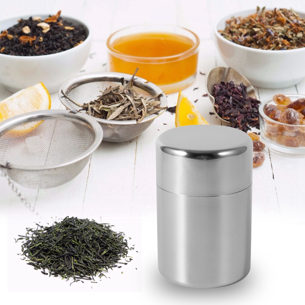Lata de Té de Acero Inoxidable - Coffee Tea Sugar Canisters reseña y precio