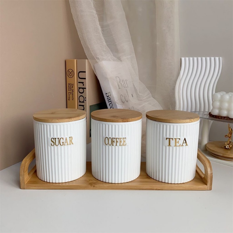 Juego de 3 piezas de tarros de - Coffee Tea And Sugar Canister Set reseña y precio