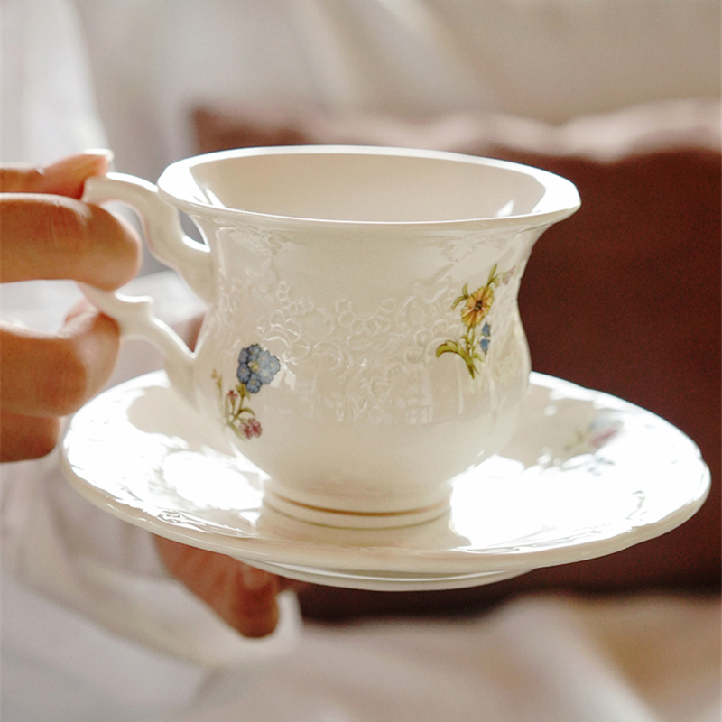 Juego de tazas y platillos de  - Coffee Tea Flower reseña y precio