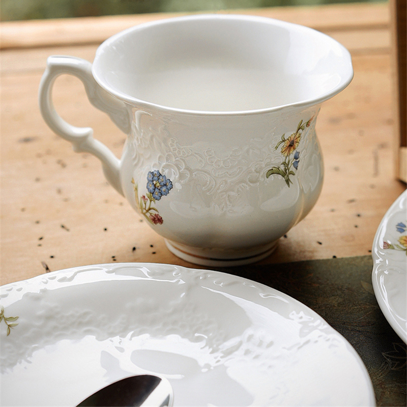 Juego de tazas y platillos de  - Coffee Tea Flower reseña y precio