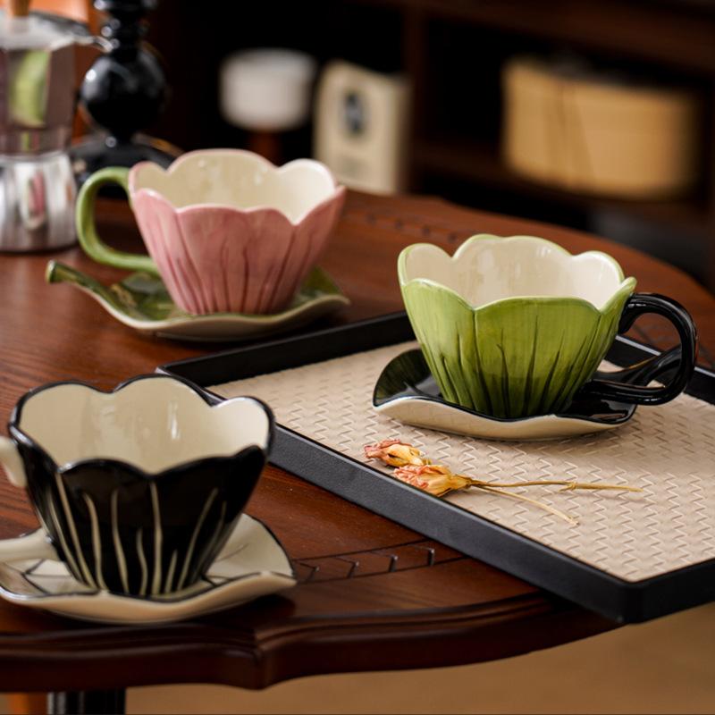Juego de platos y tazas de caf - Coffee Tea Flower reseña y precio