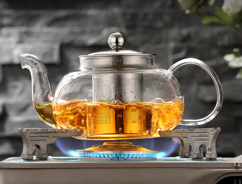 Tetera de cristal resistente a - Coffee Tea Flower reseña y precio