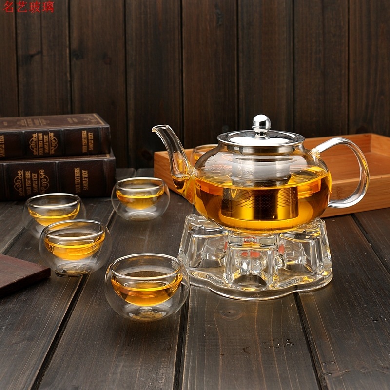 Tetera de cristal resistente a - Coffee Tea Flower reseña y precio