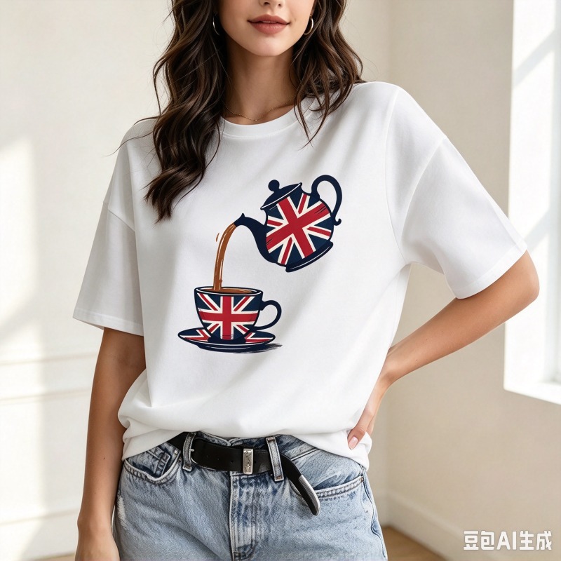 Camiseta gráfica con diseño de - Coffee Tea Uk reseña y precio