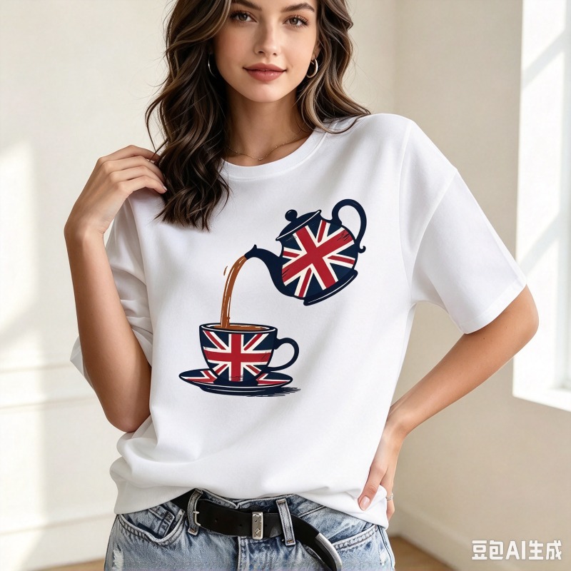 Camiseta gráfica con diseño de - Coffee Tea Uk reseña y precio