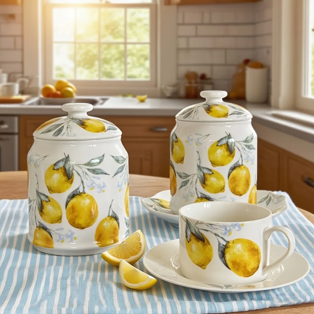 Tarro de Almacenamiento de Cer - Lemon Tea Coffee reseña y precio