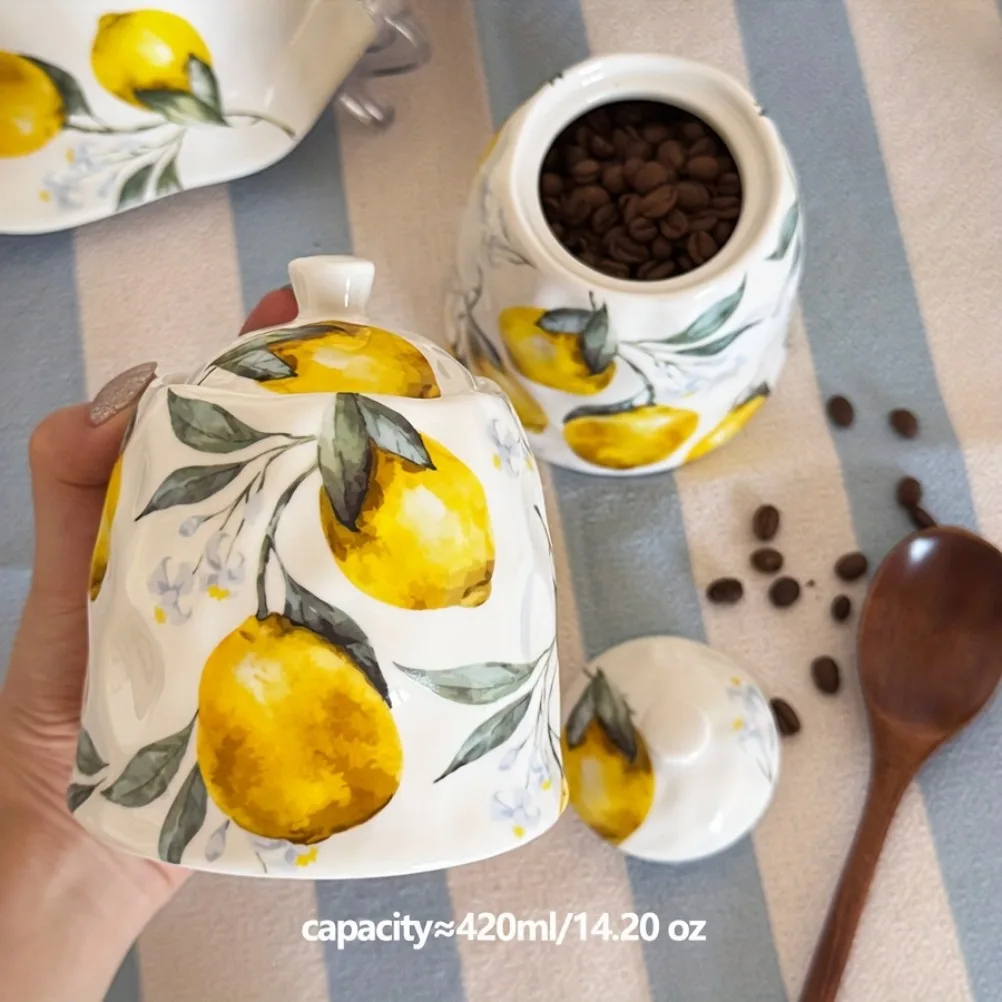 Tarro de Almacenamiento de Cer - Lemon Tea Coffee reseña y precio