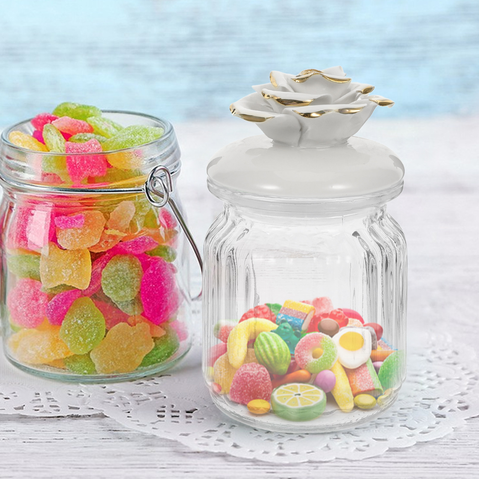 Tarro de cristal para té con t - Coffee Tea Sugar Canisters reseña y precio