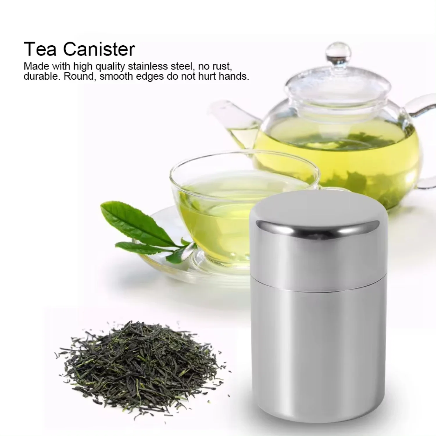Latas de hojas de té de acero  - Coffee Tea And Sugar Set reseña y precio