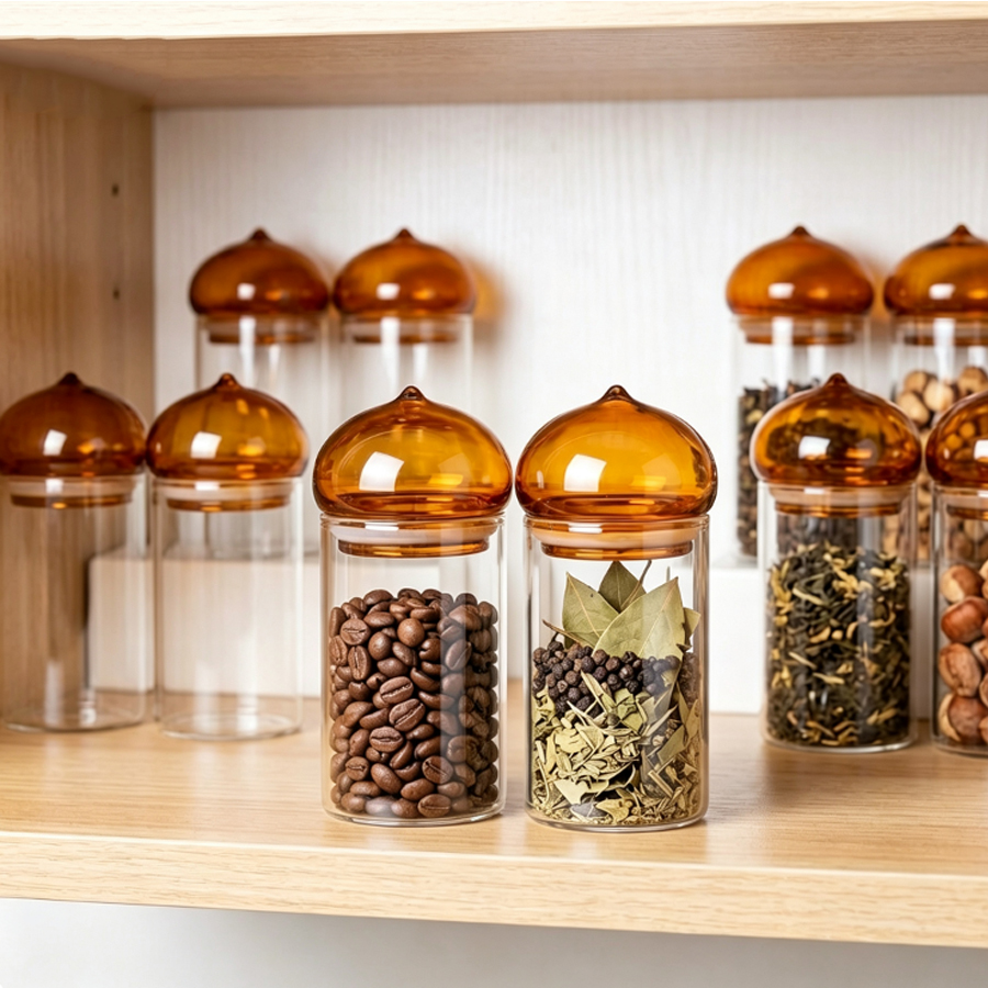 Frasco de vidrio con tapa ámba - Coffee Tea Bean Leaf reseña y precio