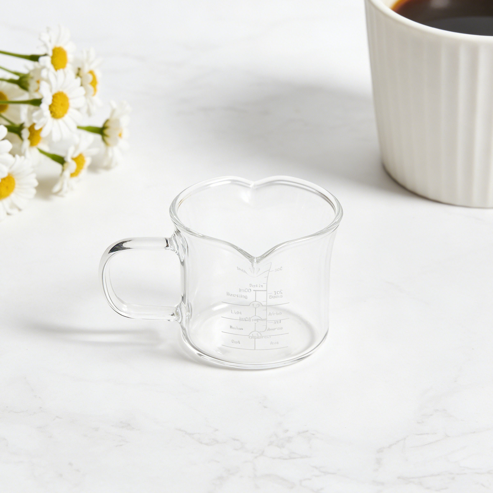 Vaso medidor de vidrio con dob - Coffee Tea Cups reseña y precio